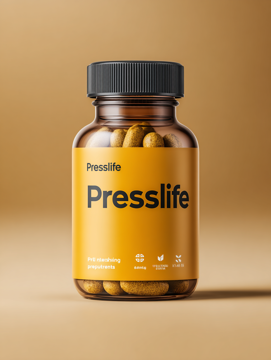 Vasorelif supliment natural pentru tensiunea arterială - cutie elegantă cu 60 de capsule, ambalaj premium pentru sprijinirea sănătății cardiovasculare pe fundal neutru